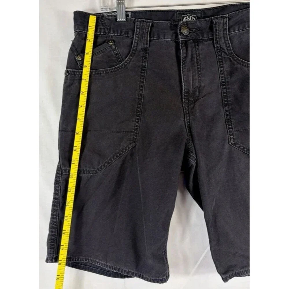 Rock & Republic Shorts Cargo Riveted Baggy Black Men’s Size 32 Summer Y2K Casual